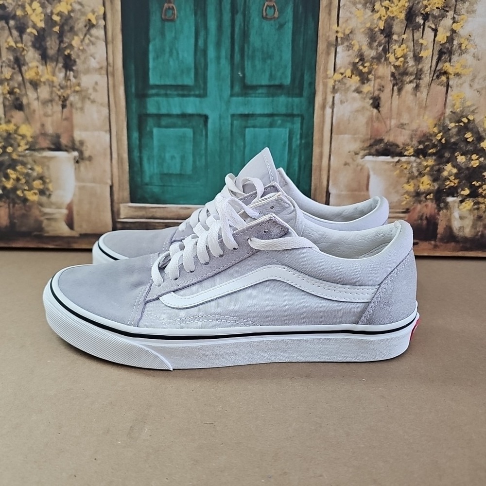 Vans Shoes Men 8 Womens 9.5 Old Skool Sneakers Gray Suede Low Lace‎ Up